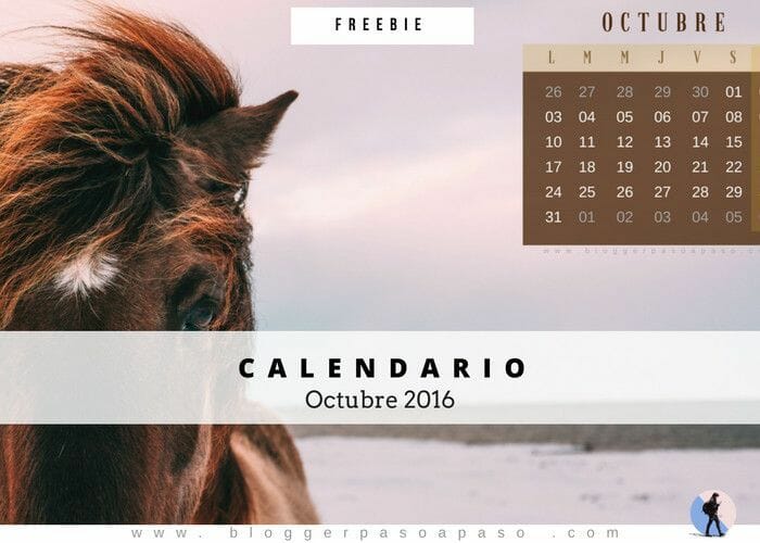 calendario octubre 2016