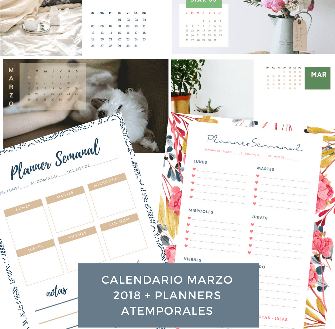 Calendario de marzo wallpaper y planners imprimibles semanales gratis descarga