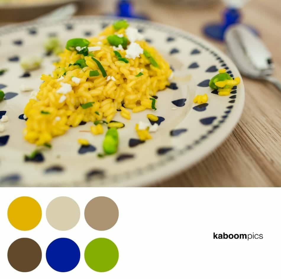 paleta de colores para un blog de alimentación