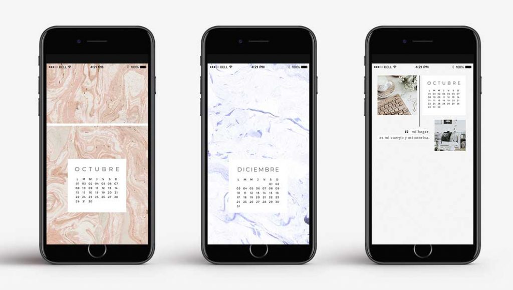 wallpaper bonitos fondos de pantalla con calendario 2018 para móvil iphone smartphone gratis
