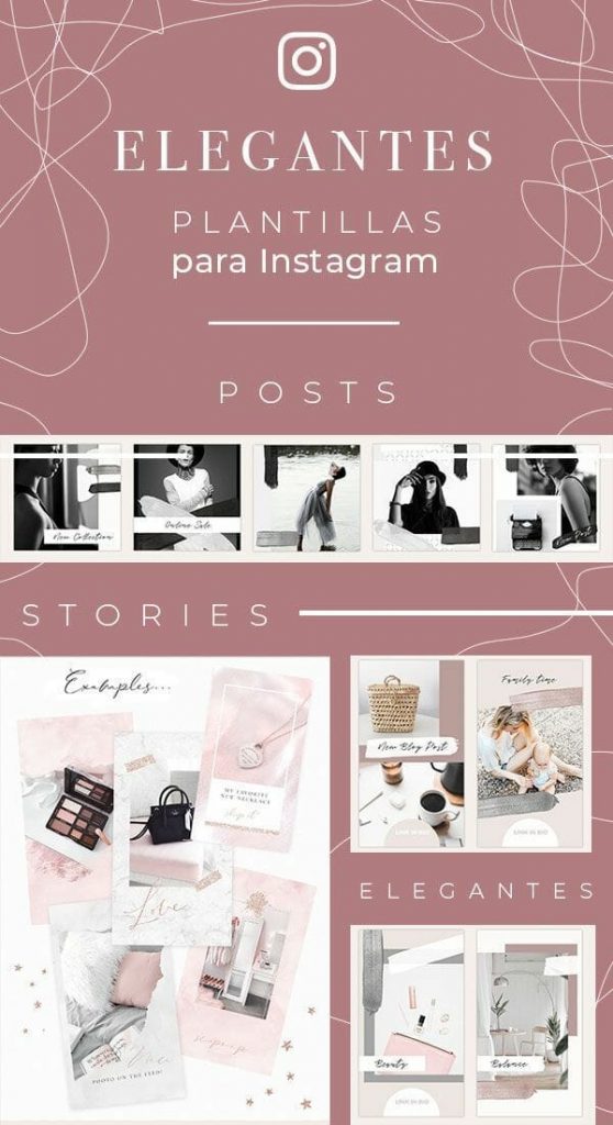 plantillas para stories y posts instagram profesionales bonitas y elegantes